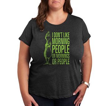 Plus Dr. Seuss The Grinch Morning People Graphic Tee