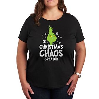Plus Dr. Seuss Little Grinch Chaos Creator Graphic Tee