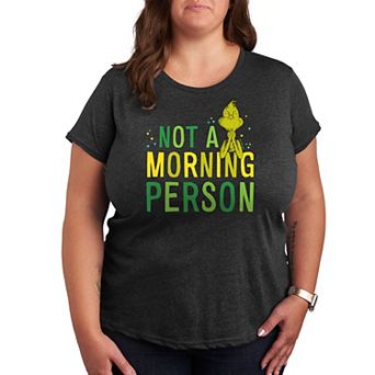 Plus Dr. Seuss The Grinch Not A Morning Person Graphic Tee