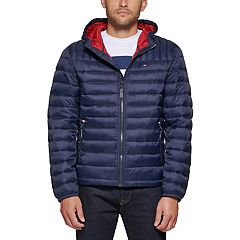 TOMMY HILFIGER - Men's quilted padded bomber jacket with signature details  - Size 