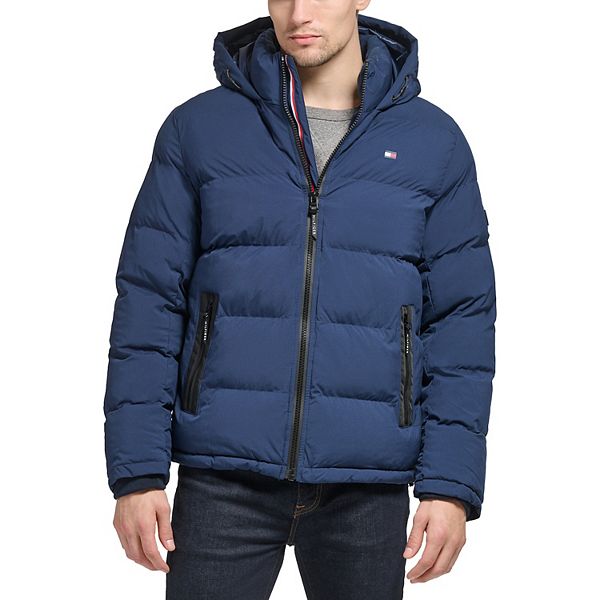 Tommy hilfiger men's sale hooded puffer jacket