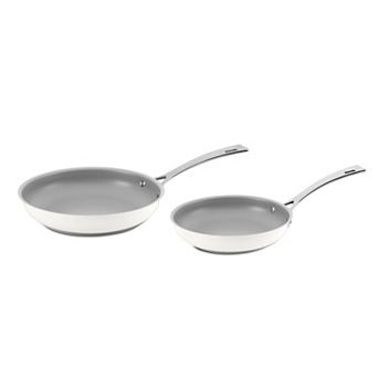 Cuisinart® Matte White Nonstick 2 pk 8" & 10" Skillet Set