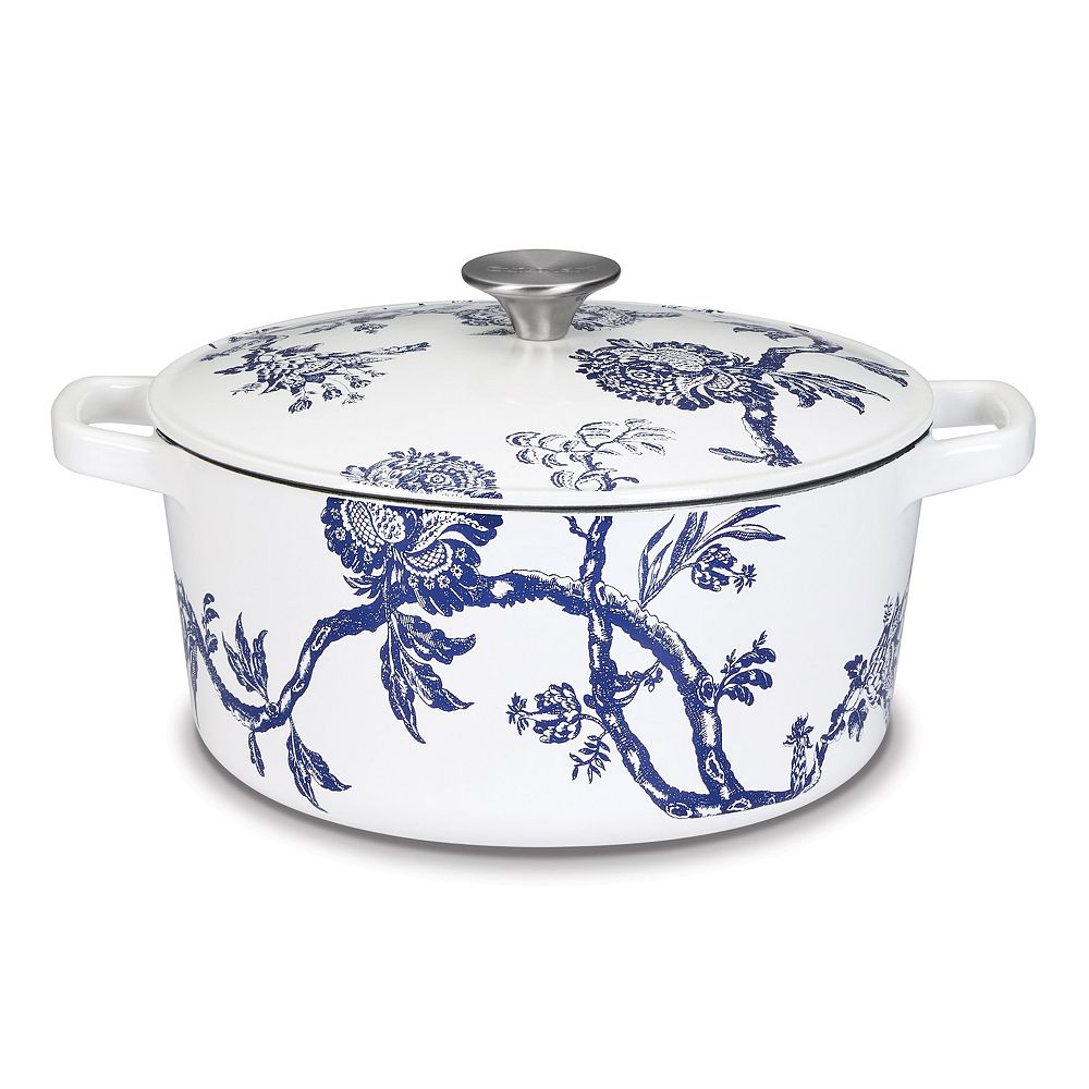 Cuisinart® Caskata™ 5 Qt. Round Covered Cast Iron Casserole Dish - Floral Landscape