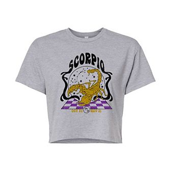 Juniors' Scorpio Zodiac Cropped Tee