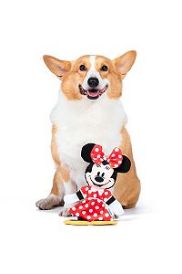 Image of Disney's Minnie Mouse Plush Head Flat Body Dog Toy, Multi