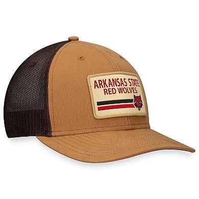 Men's Top of the World Khaki Arkansas State Red Wolves Strive Trucker Adjustable Hat