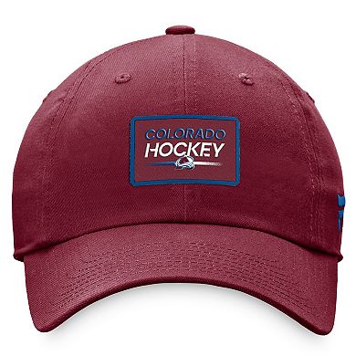 Women's Fanatics Branded  Burgundy Colorado Avalanche Authentic Pro Rink Adjustable Hat