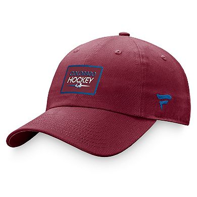 Women's Fanatics Branded  Burgundy Colorado Avalanche Authentic Pro Rink Adjustable Hat