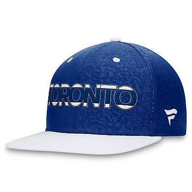 Men's Fanatics Branded Blue/White Toronto Maple Leafs Authentic Pro Rink Two-Tone Snapback Hat
