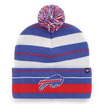 Women's '47 Royal Buffalo Bills Powerline Cuffed Knit Hat with Pom
