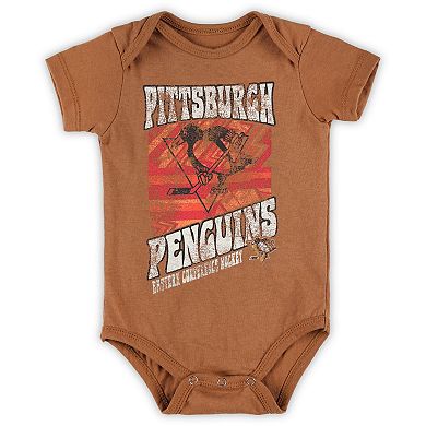 Newborn & Infant Brown Pittsburgh Penguins Hip To The Game Bodysuit