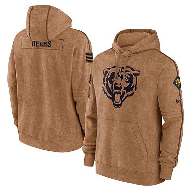 Men's Nike  Brown Chicago Bears 2023 Salute To Service Club Pullover Hoodie