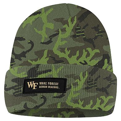 Men's Nike Camo Wake Forest Demon Deacons Military Pack Cuffed Knit Hat