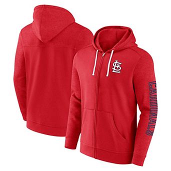 Men's Fanatics Branded Red St. Louis Cardinals Offensive Line Up Full-Zip Hoodie