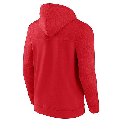 Men's Fanatics Branded Red St. Louis Cardinals Offensive Line Up Lightweight Full-Zip Hoodie