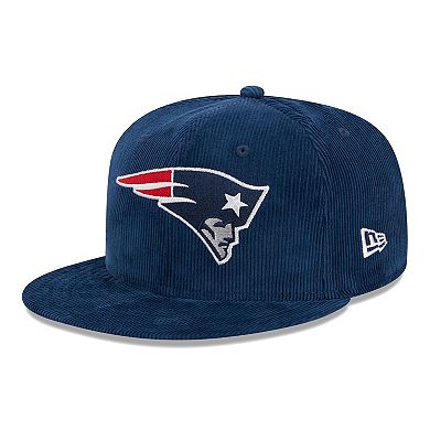 Men's New Era Navy New England Patriots Throwback Cord 59FIFTY Fitted Hat
