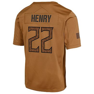Youth Nike Derrick Henry Brown Tennessee Titans 2023 Salute To Service Limited Jersey