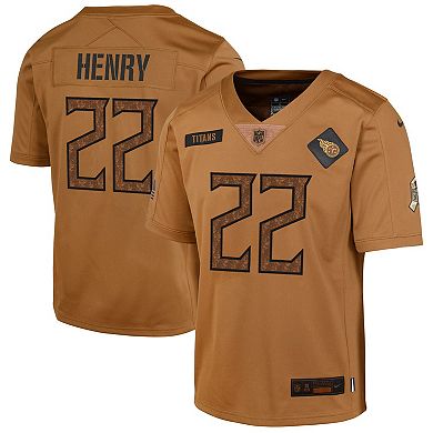 Youth Nike Derrick Henry Brown Tennessee Titans 2023 Salute To Service Limited Jersey