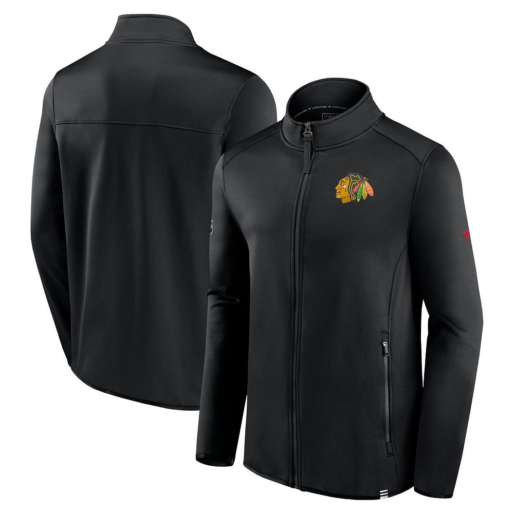 Men's Fanatics Branded Black Chicago Blackhawks Authentic Pro Full