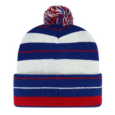 Women's '47 Royal New York Giants Powerline Cuffed Knit Hat with Pom