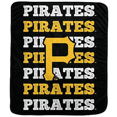 Pegasus Pittsburgh Pirates 60'' x 70'' Logo Wordmark Plush Blanket