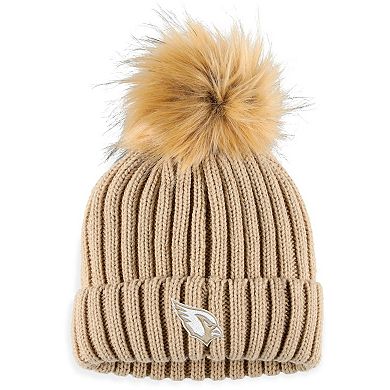 Women's WEAR by Erin Andrews  Natural Arizona Cardinals Neutral Cuffed Knit Hat with Pom