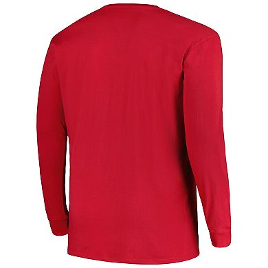 Men's Profile Cardinal Arkansas Razorbacks Big & Tall Two-Hit Graphic Long Sleeve T-Shirt