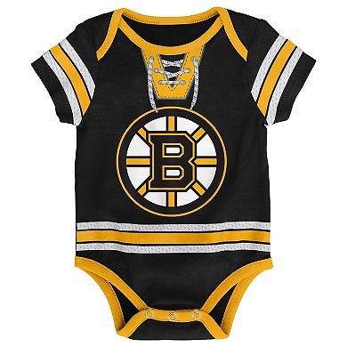Infant Black Boston Bruins Hockey Jersey Bodysuit