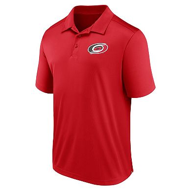 Men's Fanatics Branded Red Carolina Hurricanes Left Side Block Polo