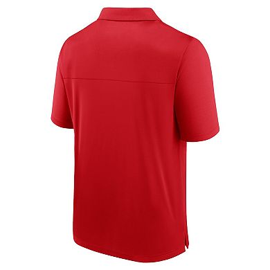 Men's Fanatics Branded Red Carolina Hurricanes Left Side Block Polo
