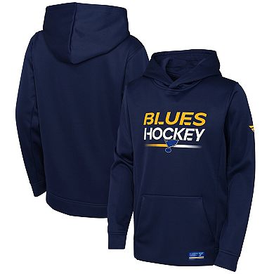 Youth Fanatics Branded Navy St. Louis Blues Authentic Pro Pullover Hoodie