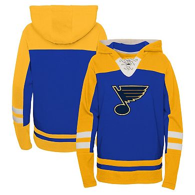 Youth Blue St. Louis Blues Ageless Revisited Lace-Up V-Neck Pullover Hoodie
