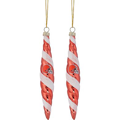 Cleveland Browns Two-Pack Swirl Blown Glass Ornament Set