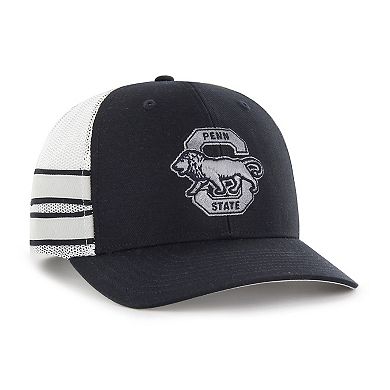 Men's '47 Navy Penn State Nittany Lions Straight Eight Adjustable Trucker Hat