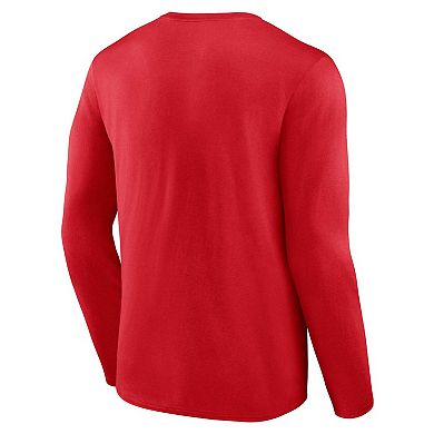 Men's Profile Scarlet Nebraska Huskers Big & Tall Two-Hit Graphic Long Sleeve T-Shirt