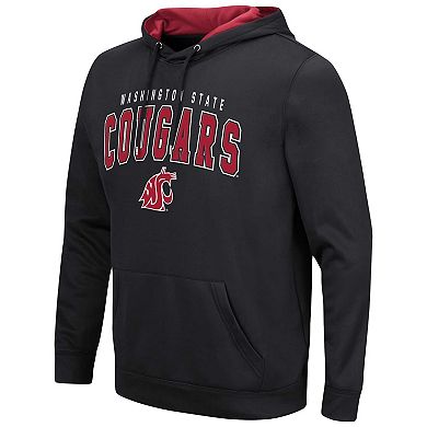 Men's Colosseum Black Washington State Cougars Resistance Pullover Hoodie