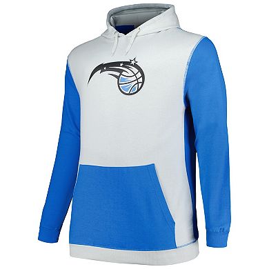 Men's Fanatics Branded Blue/Silver Orlando Magic Big & Tall Primary Arctic Pullover Hoodie