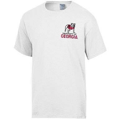Men's Comfort Wash White Georgia Bulldogs Vintage Logo T-Shirt