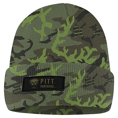 Men's Nike Camo Pitt Panthers Military Pack Cuffed Knit Hat