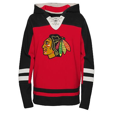 Youth Red Chicago Blackhawks Ageless Revisited Lace-Up V-Neck Pullover ...