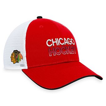 Men's Fanatics Branded Red Chicago Blackhawks Authentic Pro Rink Trucker Adjustable Hat