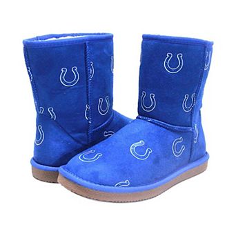 Women's Cuce Royal Indianapolis Colts Allover Logo Boots