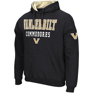 Men's Colosseum Black Vanderbilt Commodores Sunrise Pullover Hoodie