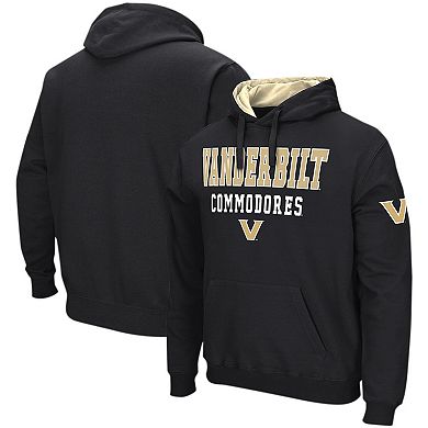 Men's Colosseum Black Vanderbilt Commodores Sunrise Pullover Hoodie