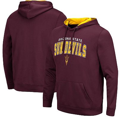 Men s Colosseum Maroon Arizona State Sun Devils Resistance Pullover Hoodie