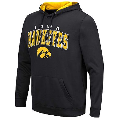 Men's Colosseum Black Iowa Hawkeyes Resistance Pullover Hoodie
