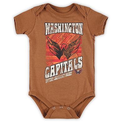 Newborn & Infant Brown Washington Capitals Hip To The Game Bodysuit