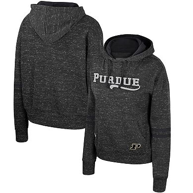 Women's Colosseum  Charcoal Purdue Boilermakers Catherine Speckle Pullover Hoodie