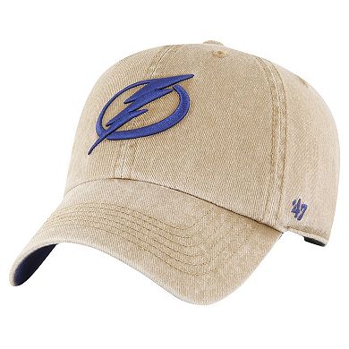 Men's '47 Khaki Tampa Bay Lightning Earldor Clean Up Adjustable Hat