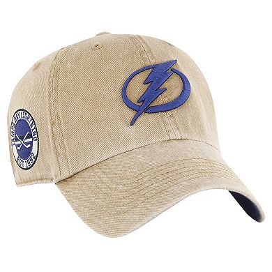 Men's '47 Khaki Tampa Bay Lightning Earldor Clean Up Adjustable Hat